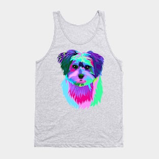 Colorful cute dog rainbow Tank Top